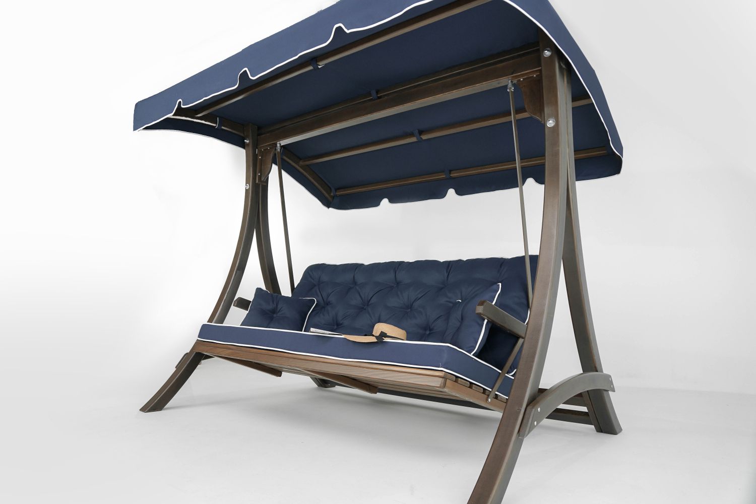 Dark blue garden swing outdoor robust elegant swing designer furniture