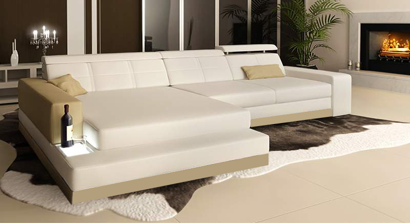 Leather sofa couch living area corner sofa corner suite modern design sofa C4010B