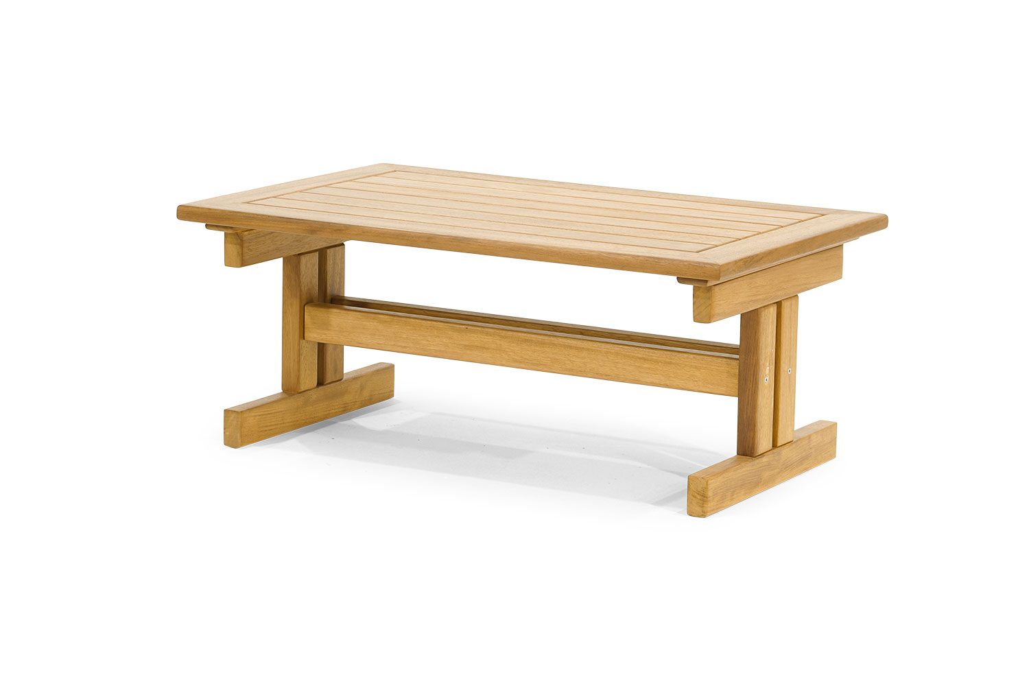 Light beige coffee table outdoor furniture designer wood patio coffee table