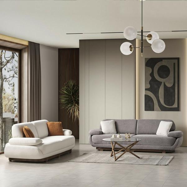 Sofa set upholstered furniture living room designer 3+3 couch sofas