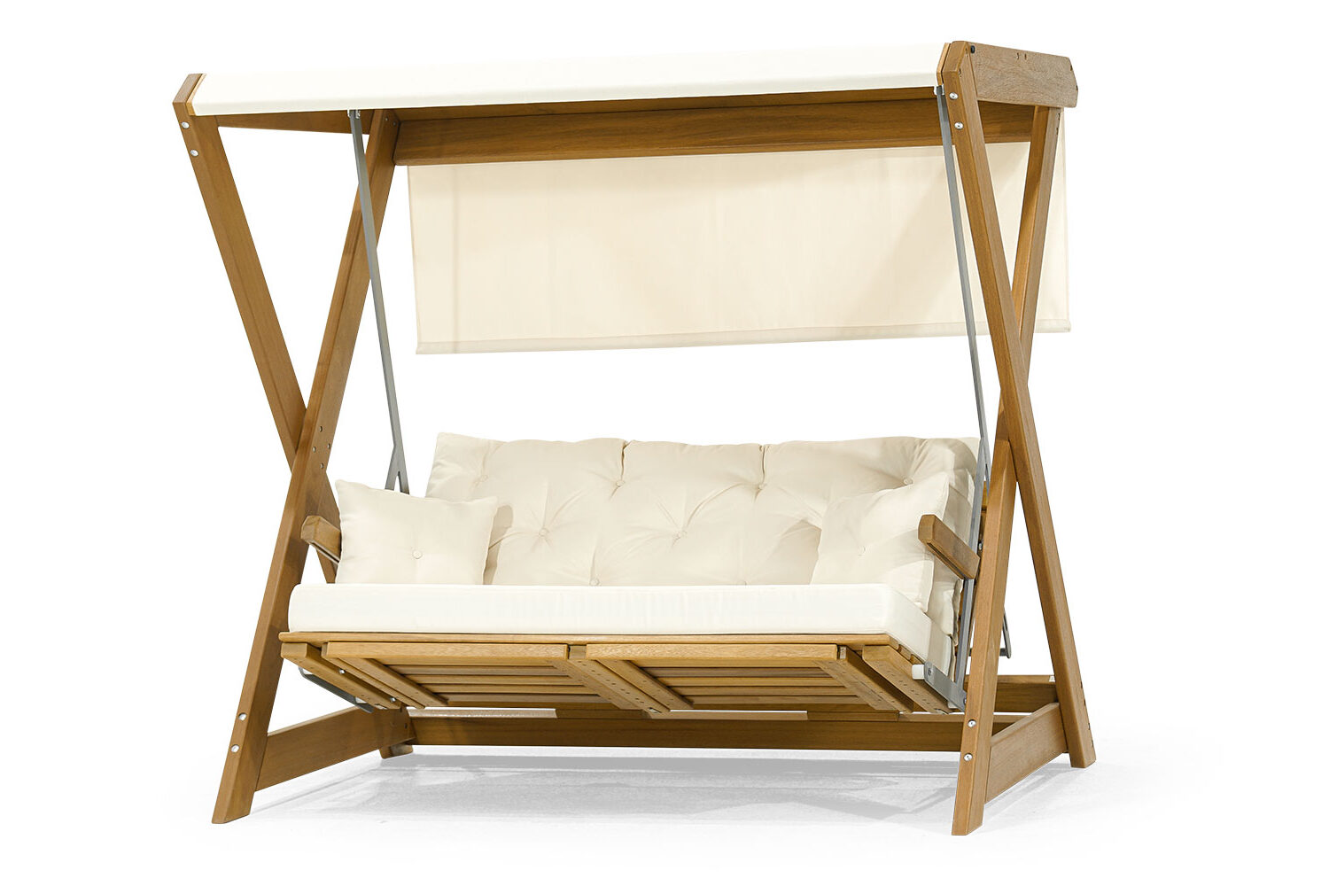 Luxurious wooden garden rocking chair Noble wooden swing garden swing