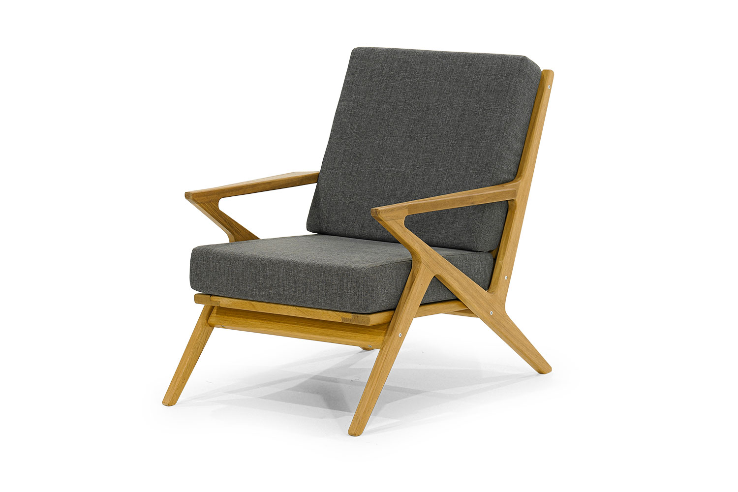 Modern wooden frame sturdy armchair designer terrace cushions