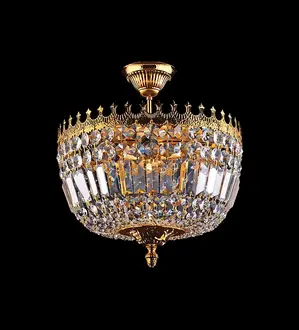 Chandelier Ceiling Lamp Luxury Gold Ceiling Light Crystal Art