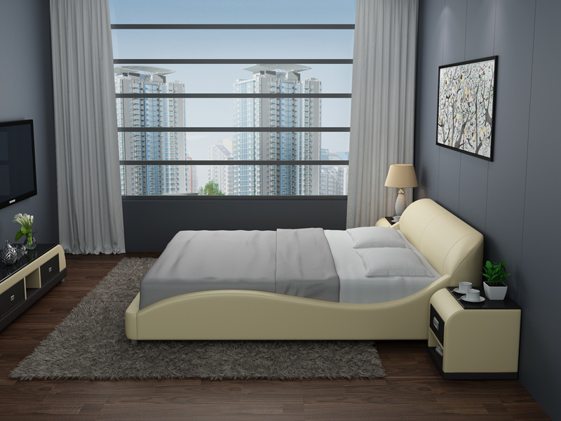 Waterbed Hotel Double Bed Complete Leather Bed Upholstered Bed Water LB8822