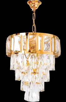 Chandelier luxury gold ceiling lamp crystal