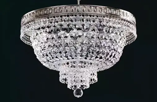 Round ceiling lamp crystal chandelier luxury silver chandelier