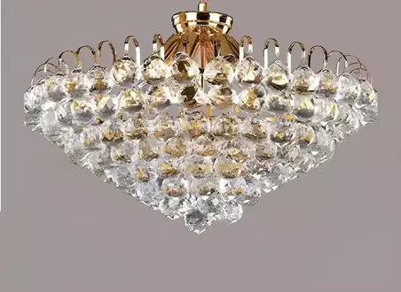 Luxury chandelier gold ceiling lamp crystal art