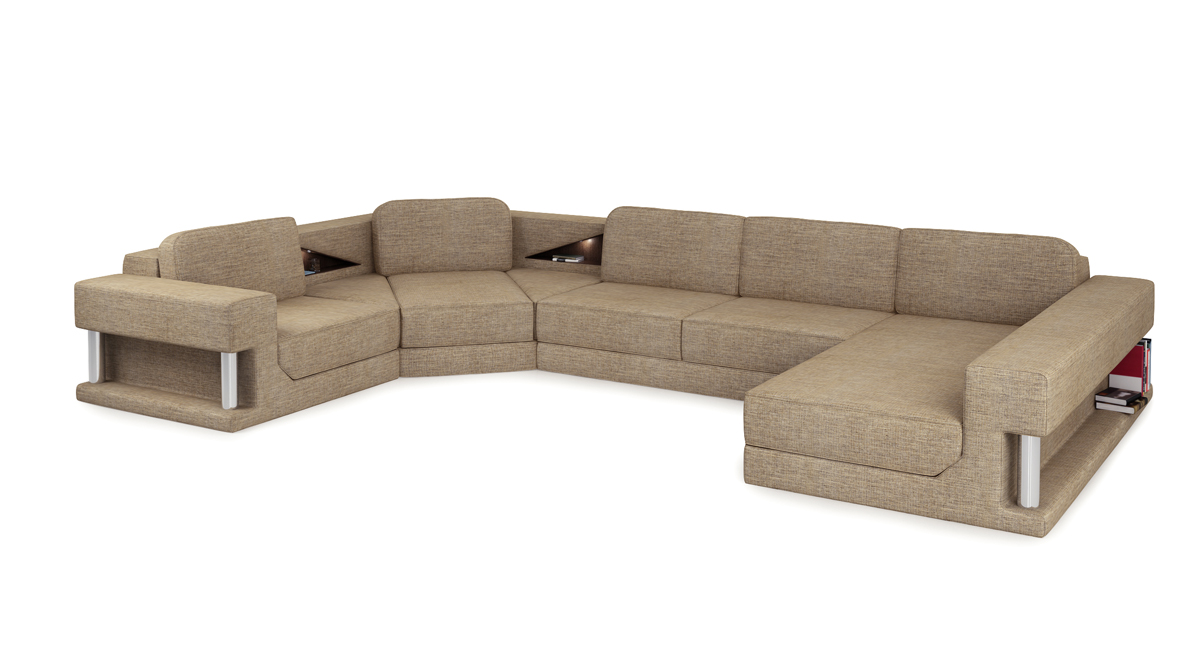 Modern corner sofa couch upholstered leather design sofa set living landscape Parlame