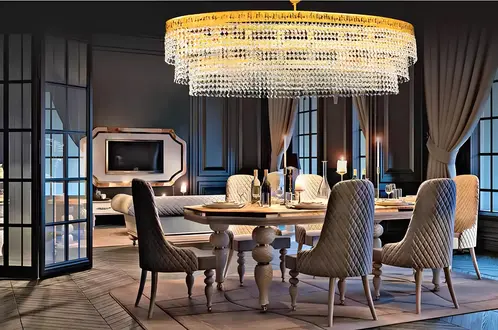 Luxury chandelier ceiling lamp gold chandelier ceiling light crystal art