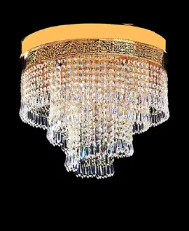 Luxury Gold Chandelier Ceiling Lamp Crystal Art