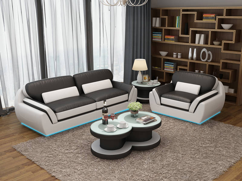 Leather sofa with USB sofa set 3+1 seater set modern design new sofa G8038D