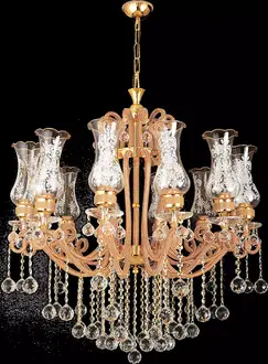 Luxury chandelier ceiling light crystal gold