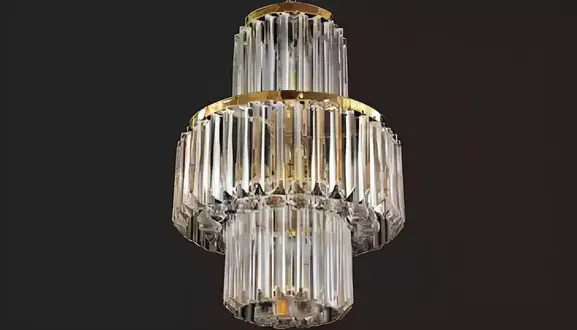 Chandelier Luxury Gold Chandelier Ceiling Lamp Crystal Art
