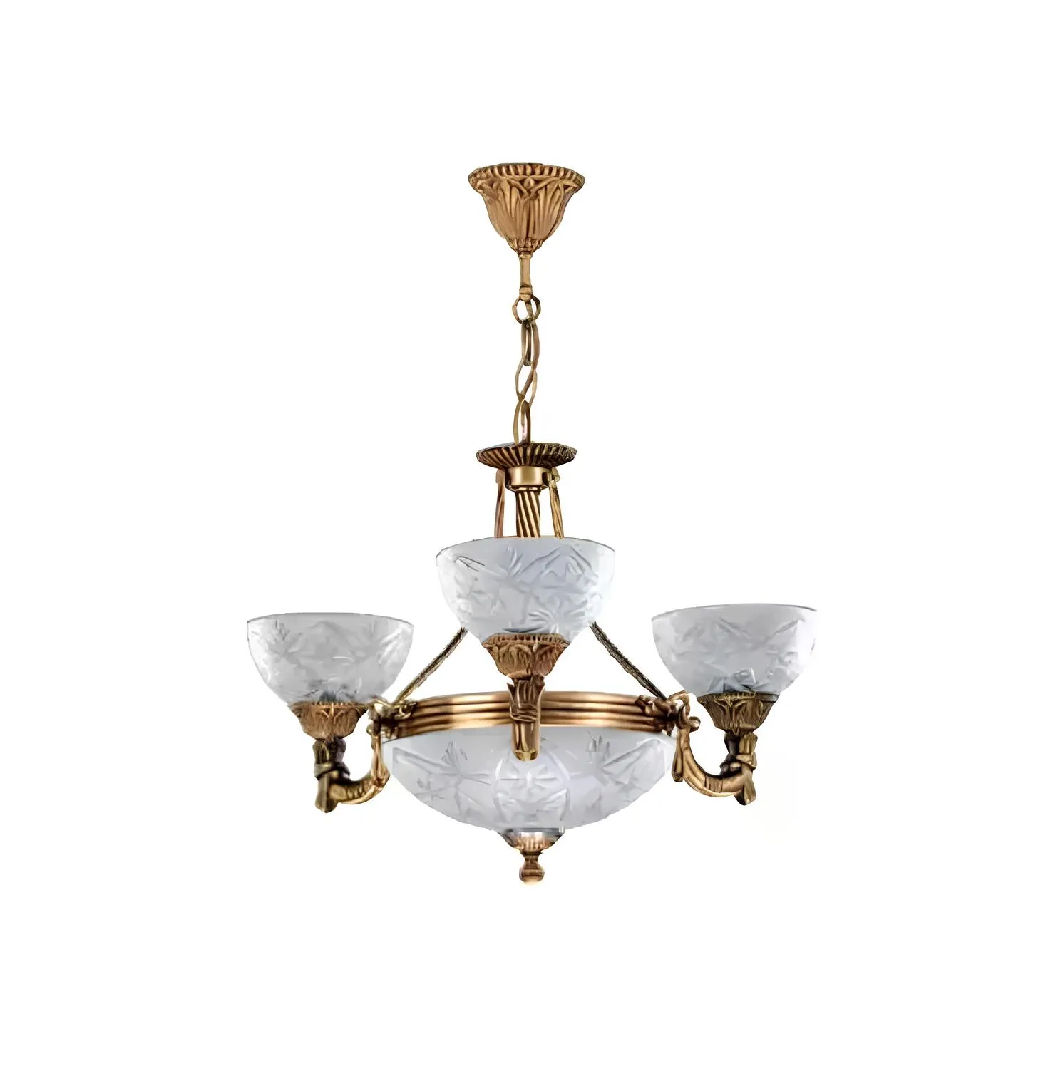 Ceiling lamp chandelier ceiling light lamp chandelier glass gray gold