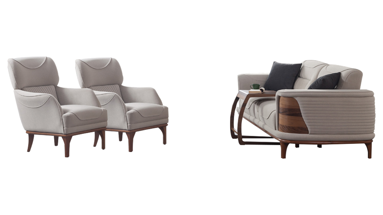 New sofa set white complete 2x armchairs luxury armchairs upholstered furniture