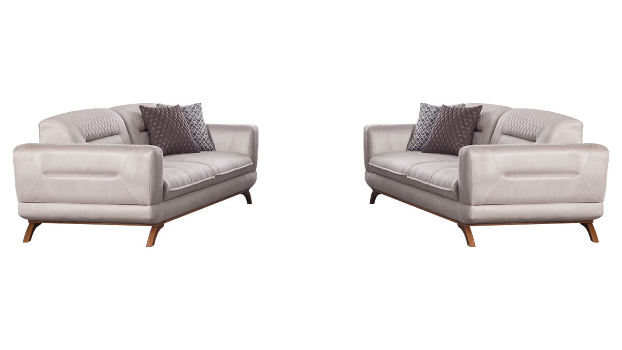 Luxury complete 2-piece living room sofa set 3+3 seater upholstered furniture