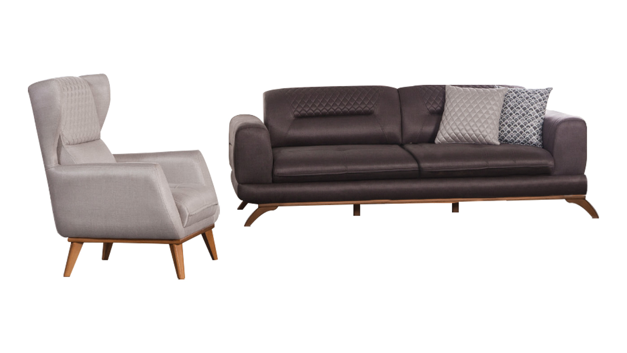 Designer Couch Soft Sofa Upholstered Sofa Set Couch 3+1 Seater 2-piece