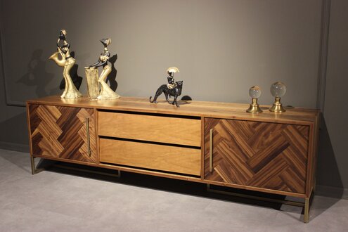 Braun TV Stand RTV Sideboard Living Room Furniture Modern Luxury New