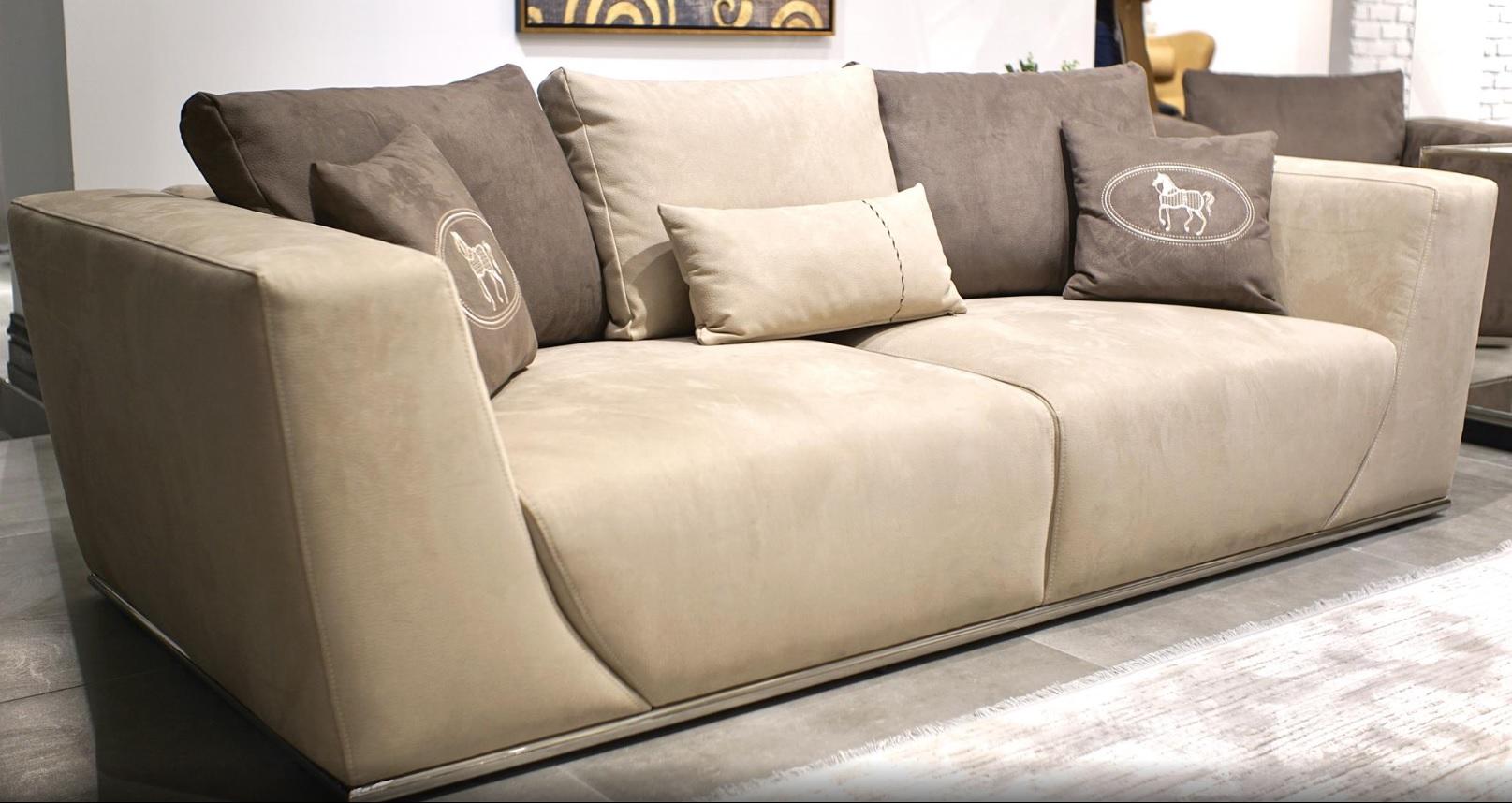 Living Room Sofa Three-Seater Modern Sofa Couch Upholstered Furniture Textile Interior