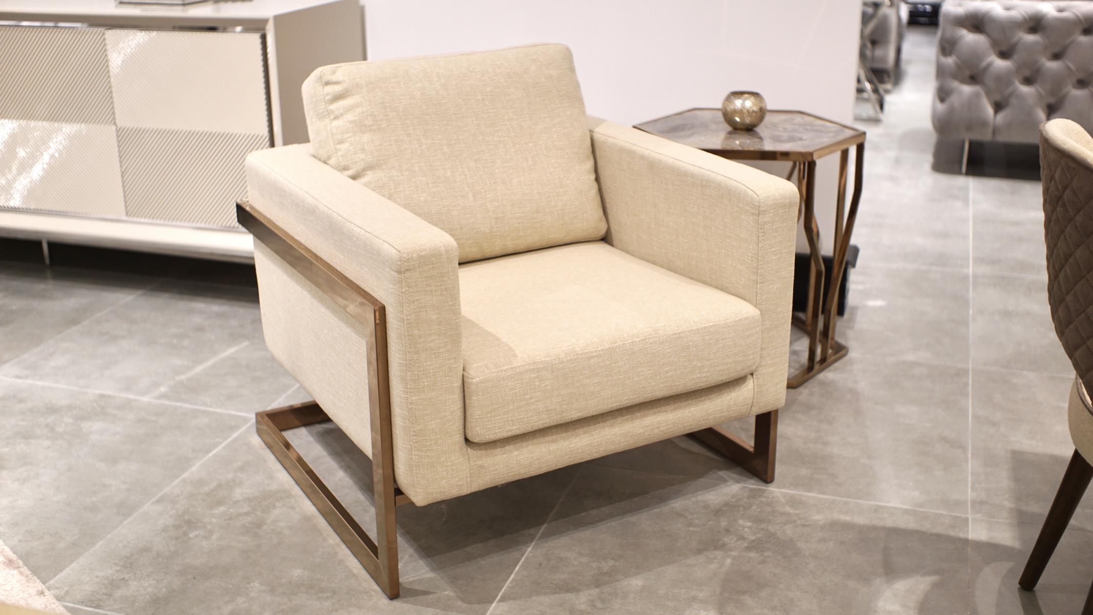 Luxury armchair living room furniture design modern upholstery textile