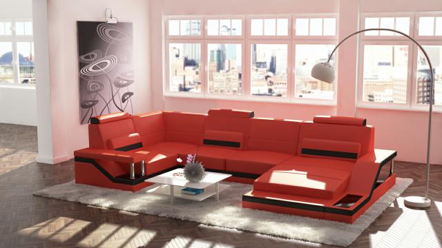 Corner sectional sofa set textile fabric leather sofas sofa with USB