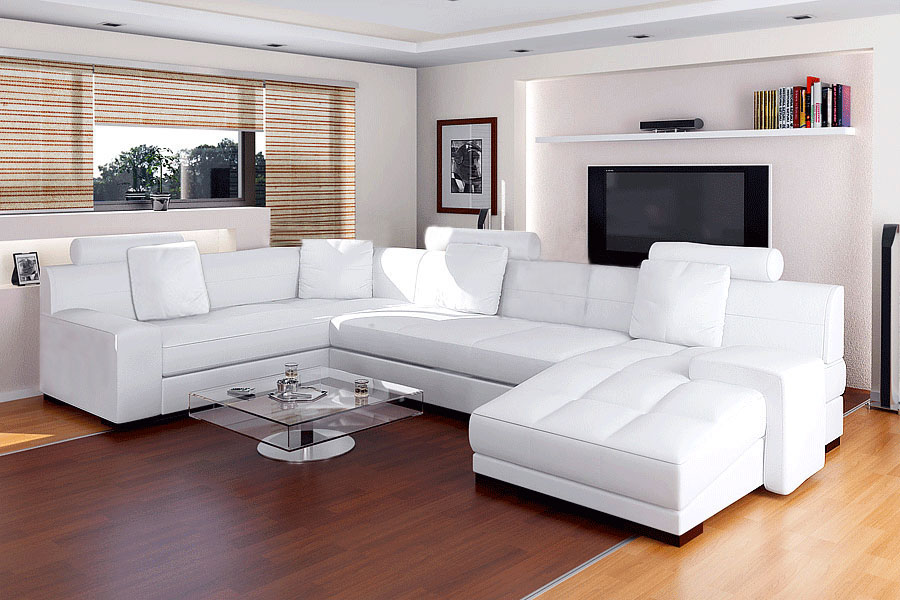 Leather sofa with USB living landscape corner sofa corner suite modern design sofa A1111