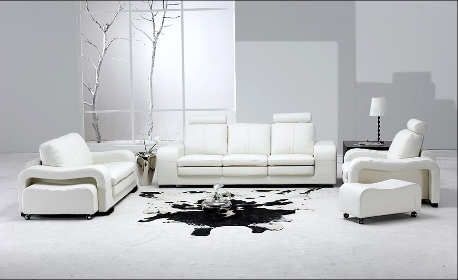 Leather sofa with USB living room set Modern design 3+2+1 seat sofa A1112