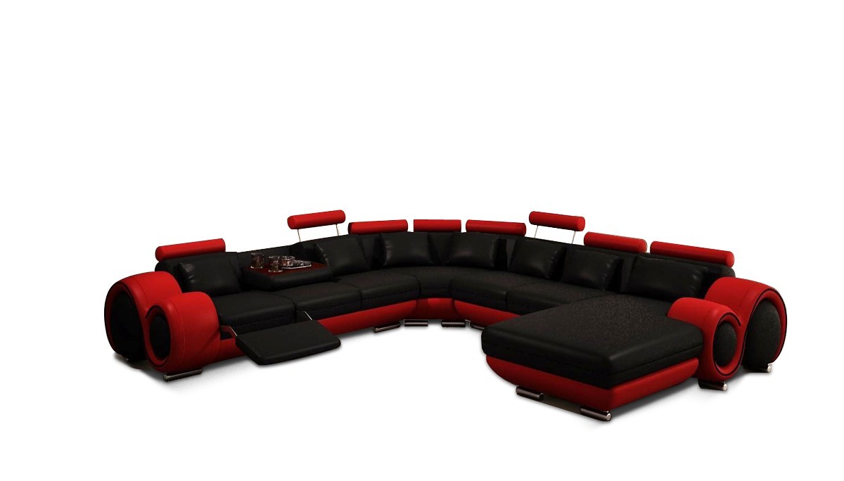 Leather sofa couch living landscape corner sofa corner set modern design sofa with USB