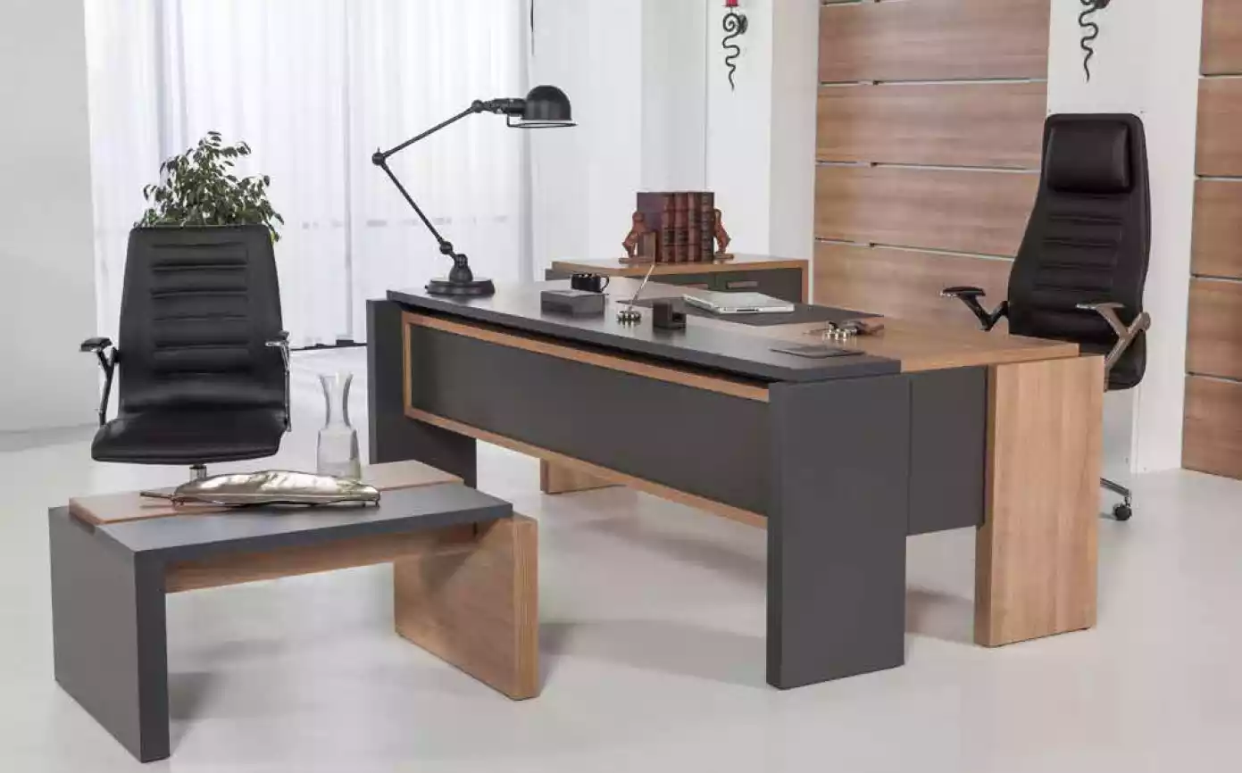 Luxury desk table wood design office furniture 206x102cm