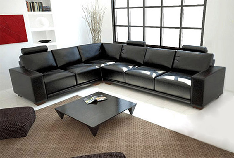 Leather sofa with USB living area corner sofa corner set modern design sofa A1121B