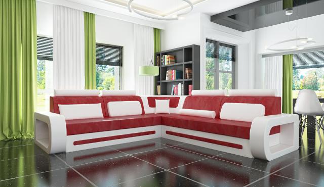 Sofa living area bed & box corner sofa sleeper sofa fabric corner textile couch !!!