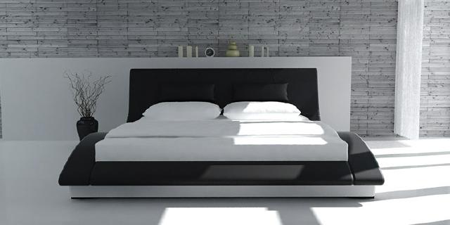 LEATHER UPHOLSTERED BED 140 160 180x200cm DESIGN Double Bed Beds Marriage Leather Upholstery