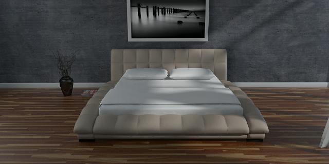 Upholstered bed beds bed upholstery marriage leather textile designer double XXL big Santan