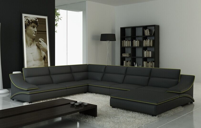 Leather sofa couch living landscape corner sofa corner set modern design sofa with USB
