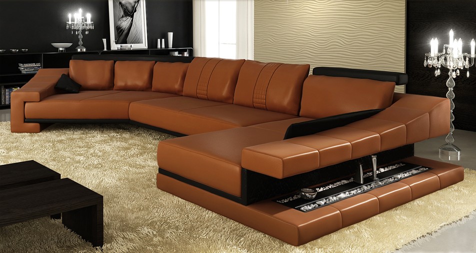 Leather sofa living landscape XXL corner sofa big sofa couch set designer sofa PHM105