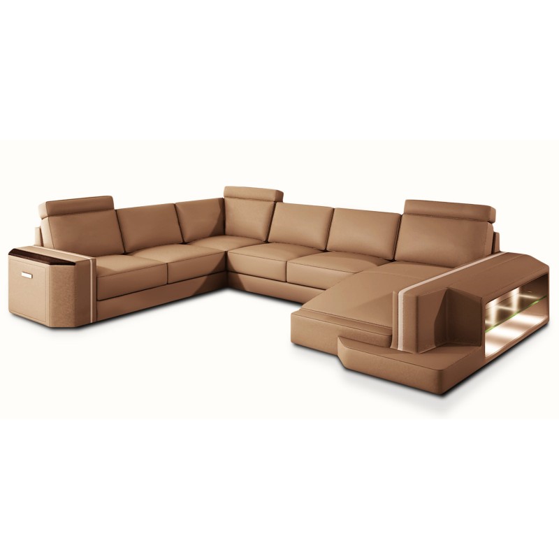 U-shaped sofa corner couch leather sofa upholstered seating corner set Carlington