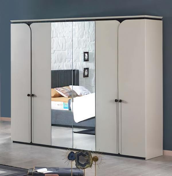 Wardrobe mirror cabinet 6-door cabinet cabinets bedroom furniture