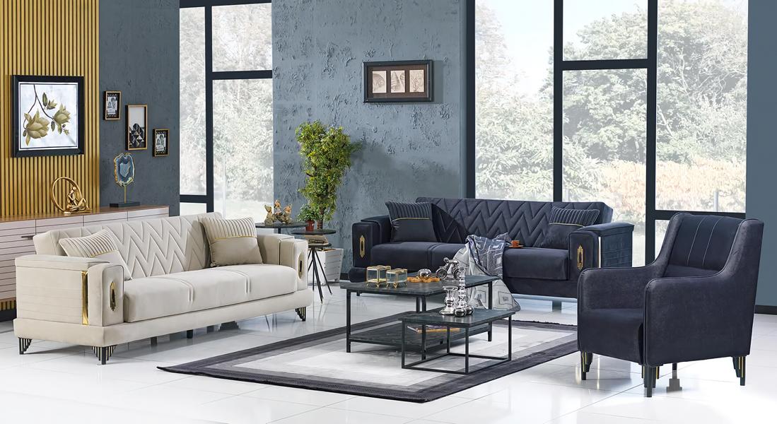 Sofa set 3+3+1 seat living room complete luxury sofas set upholstered furniture