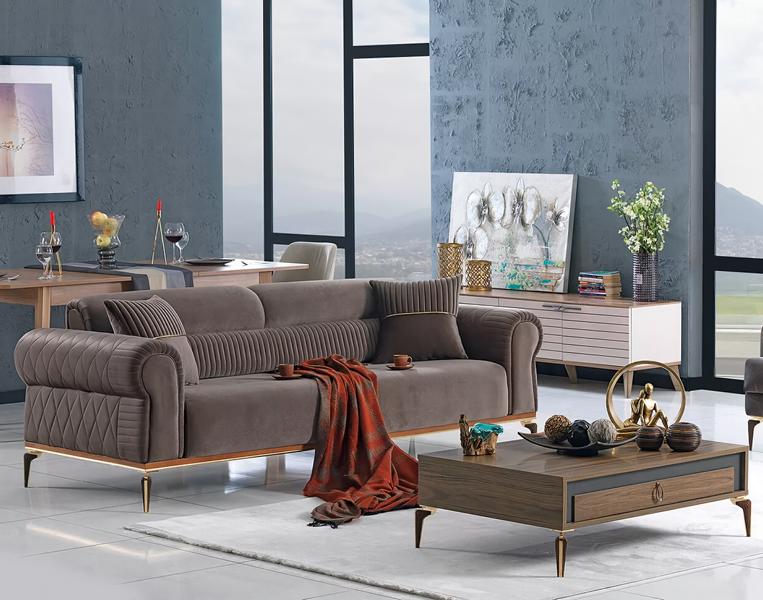 Upholstered couch three-seater sofa upholstered furniture seating furniture