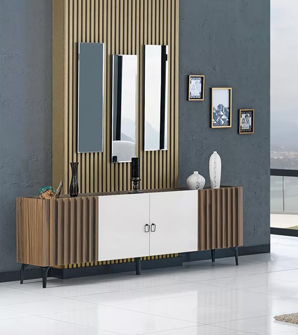 Dresser Sideboard Highboard Dressers Buffet Wood 204cm Sideboard Cabinet