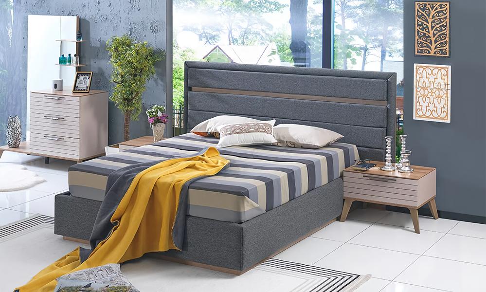 Complete bedroom bed 2x nightstand set chest of drawers sets sleep 4pcs