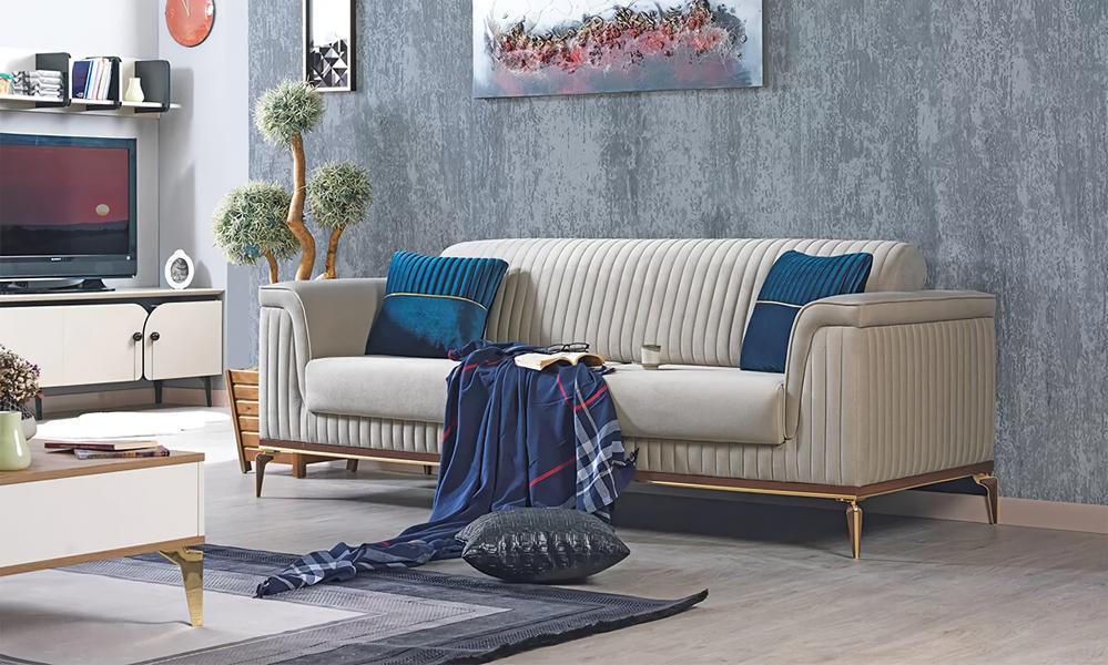 Upholstered couch three-seater sofa seating furniture upholstered furniture