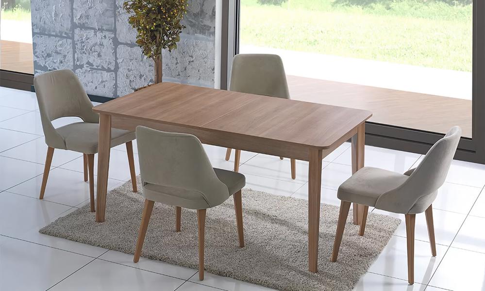 Dining table dining group upholstered chairs dining set table + 4 x armchairs dining room set