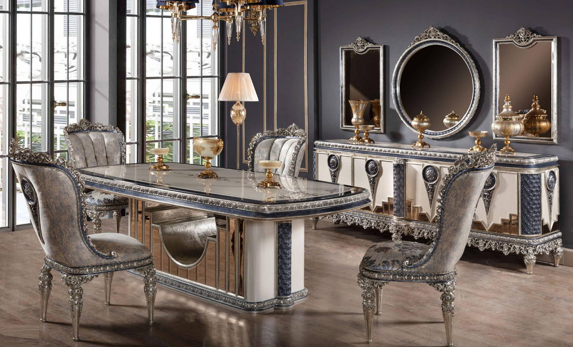 Gray dining room set classic dining room furniture dining table sideboard new