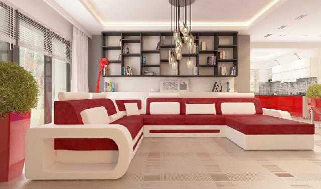 Corner sofa living landscape sofa bed pocket spring fabric sofa textile large sofa