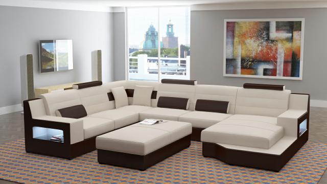Corner sofa set leather sofas fabric upholstery sectional couch