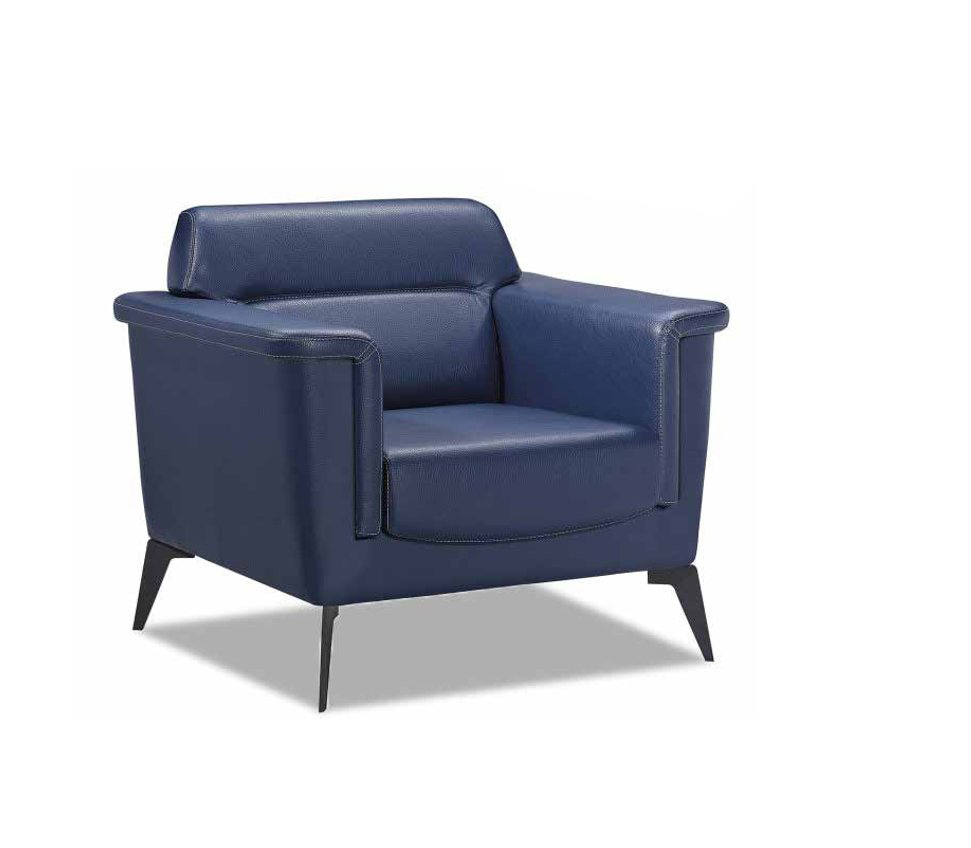 Living Room Armchair 1 Seater Modern Design Elegant Furniture Blue Luxury