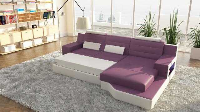 Designer leather textile upholstery set living landscape L-shaped sofa couch corner sofa