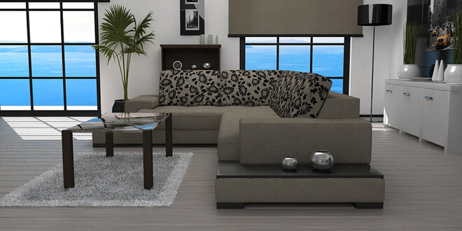 DESIGNER CORNER SOFA CORNER COUCH COUCH SET TEXTILE NEW! FABRIC SOFA SOFA SET