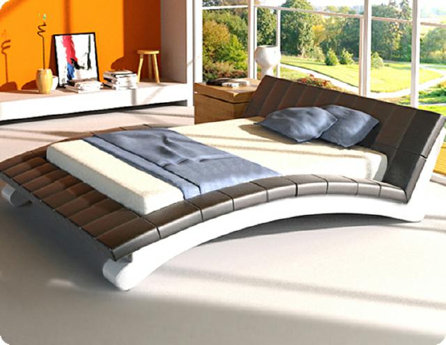 Waterbed Complete Leather Bed Upholstered Bed with Mattress New IRINA Bed Beds